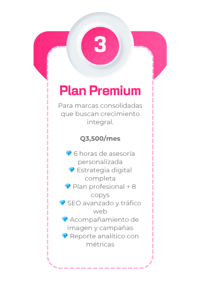 Plan Premuim web recurso creativos